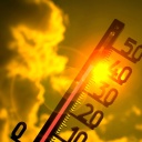 Symbolbild Hitzewelle, Thermometer in der Sonne, 40 Grad Celsius, Baden-Württemberg, Deutschland Hitzewelle *** Symbol i