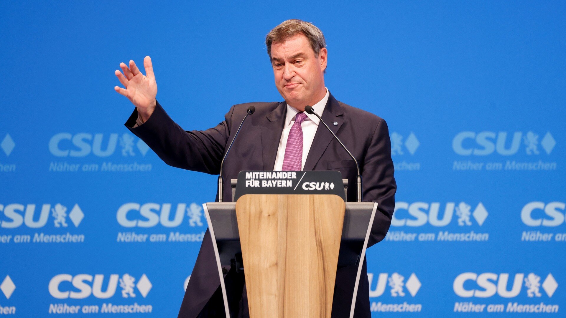 phoenix vor ort Rede Parteichef Markus Söder ARD Mediathek