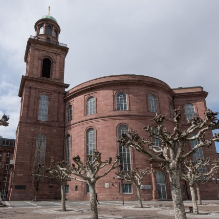 Die Paulskirche in der Frankfurter Innenstadt.