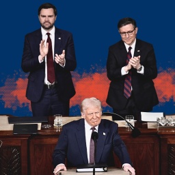 US President Donald Trump addresses a joint session of Congress on Capitol Hill in Washington on March 4, 2025.