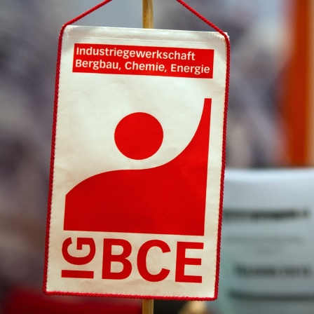 Das Logo der Industriegewerkschaft Berbau, Chemie, Energie (IG BCE) 