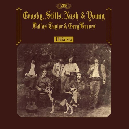 Plattencover zum Album &#034;Déjà Vu&#034; von Crosby, Stills, Nash &amp; Young.