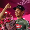 Stefano Oldani aus Italien vom Team Lotto Soudal jubelt über seinen Etappensieg