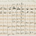 Erste Seite der Originalhandschrift des 4. Brandenburgischen Konzertes