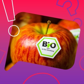 Äpfel mit Bio-Siegel