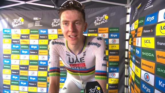 Sportschau Tour De France - 12. Etappe - Sieger Tadej Pogacar Im Interview