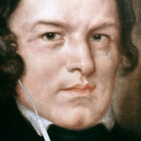 Montage: Schumann mit Kopfhörern