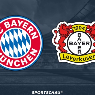 Logo Bayern München gegen Bayer Leverkusen