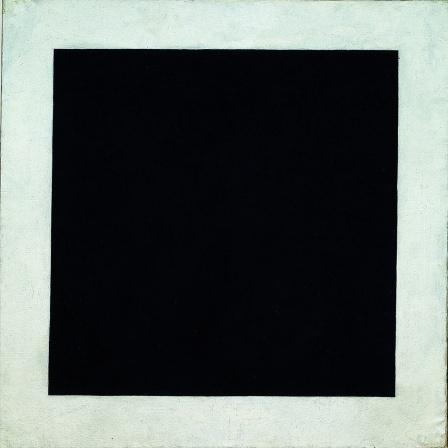 Das Bild "Schwarzes Quadrat" (1913) von Kasimir Malewitsch wird im September 2007 im Rahmen der Präsentation "Bonjour Russland" in Düsseldorf ausgestellt (handout).