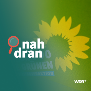 Rechts sieht man das Parteilogo von Bündnis 90 / Die Grünen, daneben das nah dran Logo