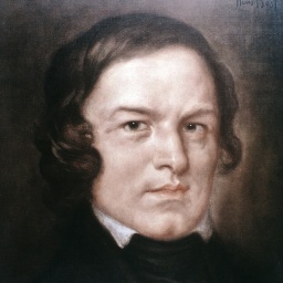 Robert Schumann, deutscher Komponist. Portrait nach einem Gemälde von Hans Best.