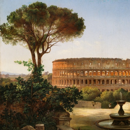 Ansicht des Kolosseums in Rom - Gemälde von 1848, Solnez