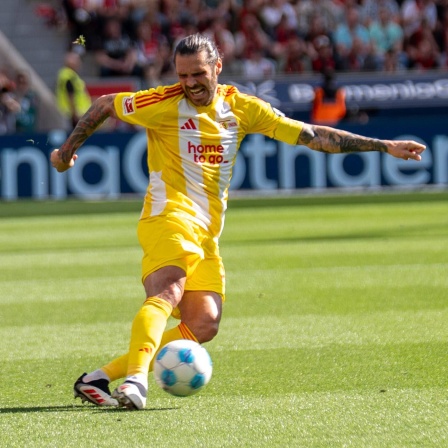 FC-Union-Kapitän Christopher Trimmel beim Spiel gegen Leverkusen (Bild. picture alliance /HMB Media/Marco Bader) 