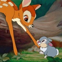 Bambi und ein Häschen