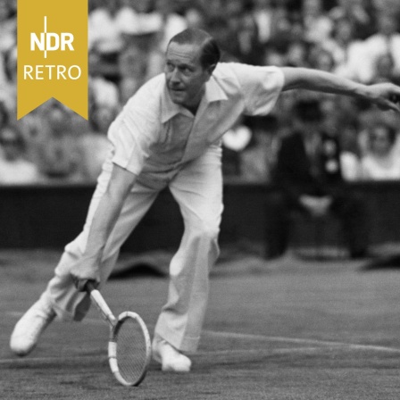 Tennisspieler Gottfried von Cramm auf dem Center Court von Wimbledon (Foto:1951).