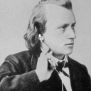Johannes Brahms mit Kopfhörerrn