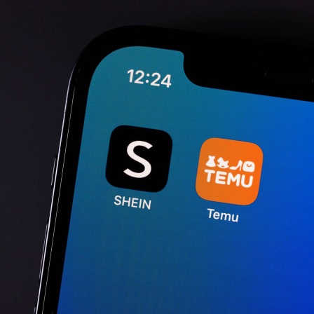 Apps von Temu und Shein auf einem Smartphone