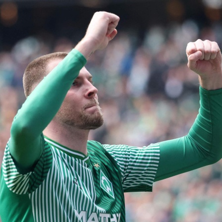 Werders Marvin Ducksch jubelt über seinen Treffer
