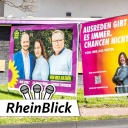 Wahlplakate von Grünen und FDP in Wuppertal