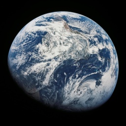Eine Ansicht unseres Planeten Erde vom Weltall aus.