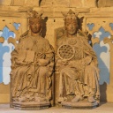 Herrscherstatuen von Kaiser Otto I. und seiner Frau Editha in Magdeburg