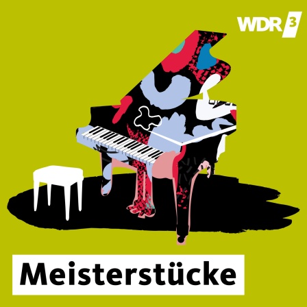 Illustration zur Sendung WDR 3 Meisterstücke: ein buntes Klavier.