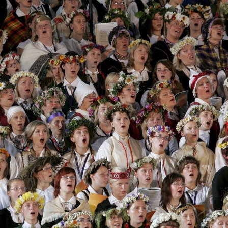 Teilnehmer des Sing- und Tanzfestival in Lettland 2008