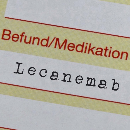 Auf einem Rezept steht "Lecenemab"