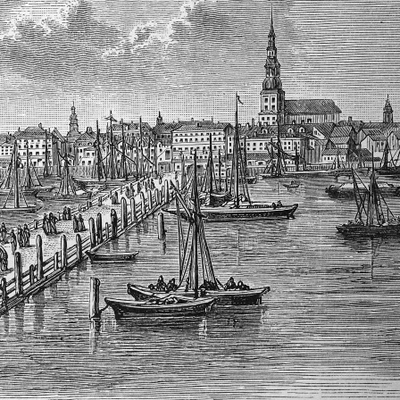Stadt Riga in Lettland, im Jahre 1880