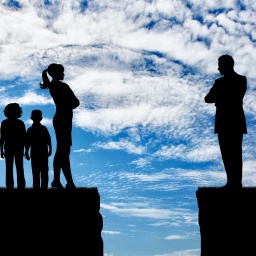 Ein animiertes Bild einer getrennten Familie