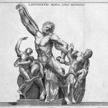 Laokoon-Gruppe in den Vatikanischen Museen ist die bedeutendste Darstellung des Todeskampfs Laokoons und seiner Söhne