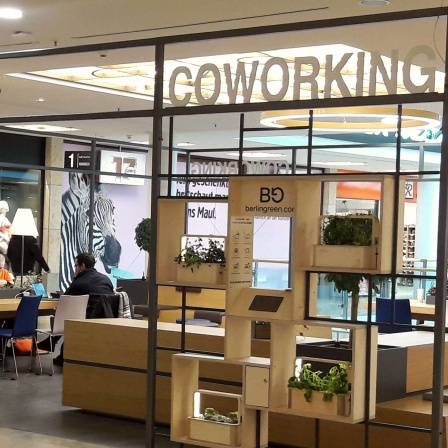 Coworking in einem Shopping Center