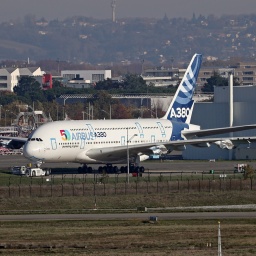 Jungfernflug des Airbus A380 im Jahr 2005