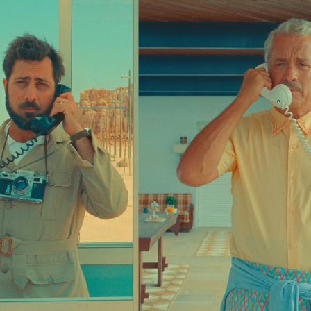Asteroid City – Jason Schwartzman und Tom Hanks; © UPI/Roger Do Minh/Pop. 87 Productions/Focus Features
