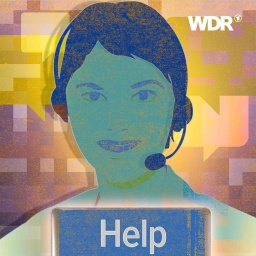 Illsutration: Frau einer Telefonhotline mit Headseat und Aufschirft "Help".