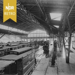 Straßenbahn-Depot am Sandweg, Hamburg, 1899.