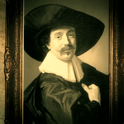 &quot;Brustbild eines unbekannten Herrn mit Hut und Handschuhen&quot; von Frans Hals.
