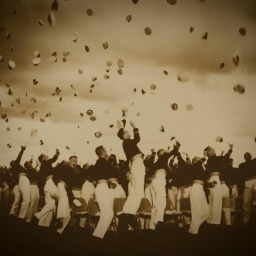 Eine Militärakademie feiert Graduation Day.