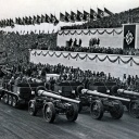 Nürnberg, 10.09.1935 Foto: Zum Reichsparteitag wurde auch der Tag der Wehrmacht abgehalten. Dort zeigte man auch die motorisierte schwere Artillerie