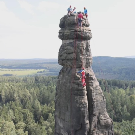 Berg mit Kletterern