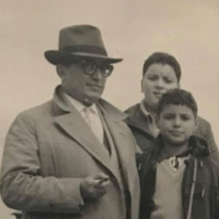 Salah Ben Youssef mit seinen beiden Söhnen 1961 in Deutschland (das letzte gemeinsame Foto)