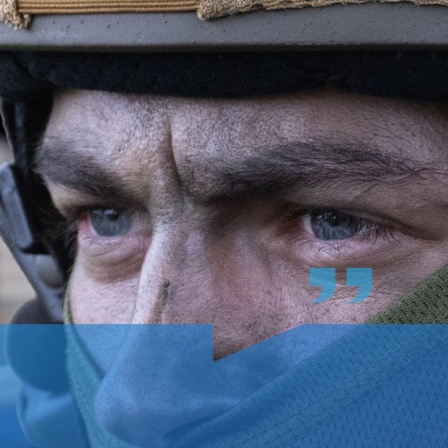 Soldat in Nahaufnahme