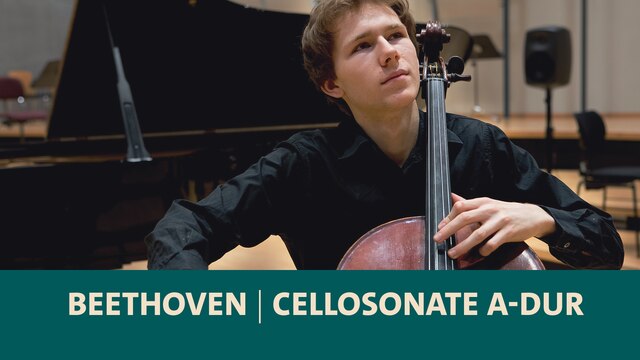 Teaserbild: Der Cellist Lionel Martin spielt gemeinsam mit seinem Bruder Demian Martin die Cellosonate in A-Dur von Ludwig van Beethoven.