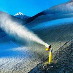 Impressionen Saalbach-Hinterglemm. Der Wintersport-Ort in Österreich/Salzburg bereitet sich mit Schneekanonen auf die Wintersportsaison vor.