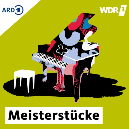 Illustration zur Sendung WDR 3 Meisterstücke: ein buntes Klavier.