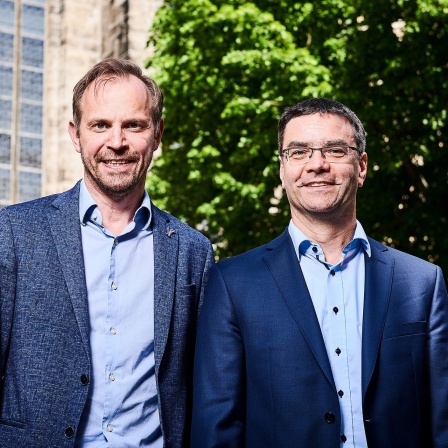 Michael Maul und Bernhard Schrammek vor der Thomaskirche