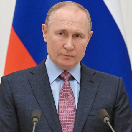 Wladimir Putin bei einer Pressekonferenz