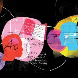 Illustration Gehirn Mathe Musik