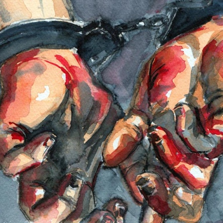 Illustration: zwei Hände mit Handschellen