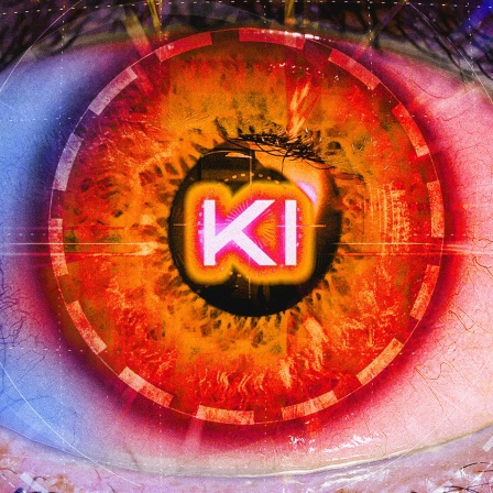 FOTOMONTAGE, Auge mit Künstliche Intelligenz